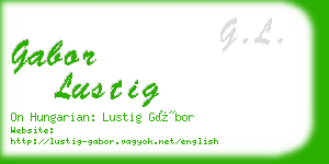 gabor lustig business card